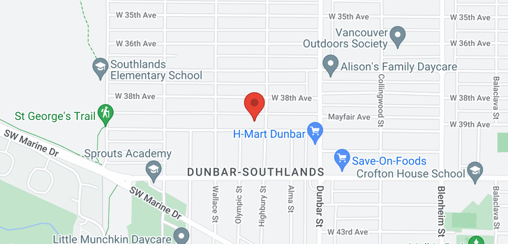 map of 3825 W 39TH AVENUE